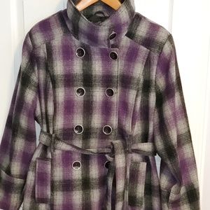 Purple plaid jacket